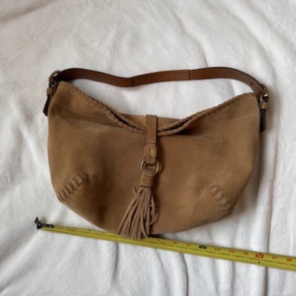 Coach Vintage Suede Brown Hobo Bag Rare Y2K Like New! - Picture 15 of 16